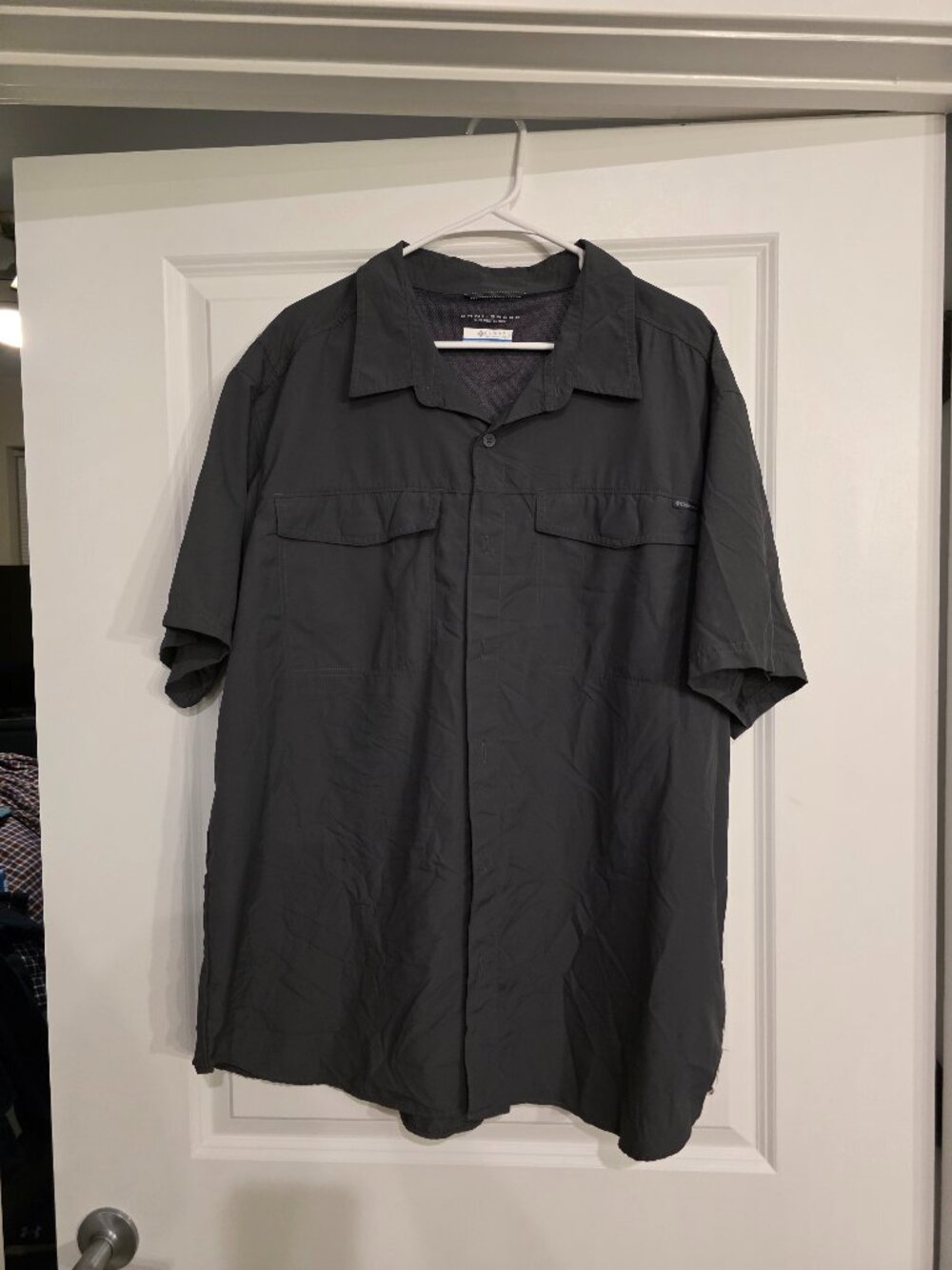 Columbia Silver Ridge Short Sleeve Fishing Hiking Utility Shirt Navy Men’s XXL
